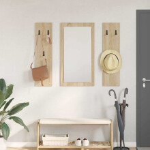 Berkfield Wall-Mounted Coat Rack Wall-mounted Sonoma Oak 96 x 1.5 x 90 cm