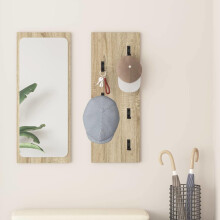 Berkfield Wall-Mounted Coat Rack Wall-mounted Sonoma Oak 30 x 1.5 x 80 cm