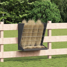 Berkfield Hay Feeder Black 71 x 33 x 70 cm Cold-Rolled Steel