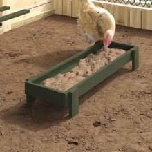Berkfield Chicken Feeding Trough Olive Green 80 x 28 x 13.5 cm