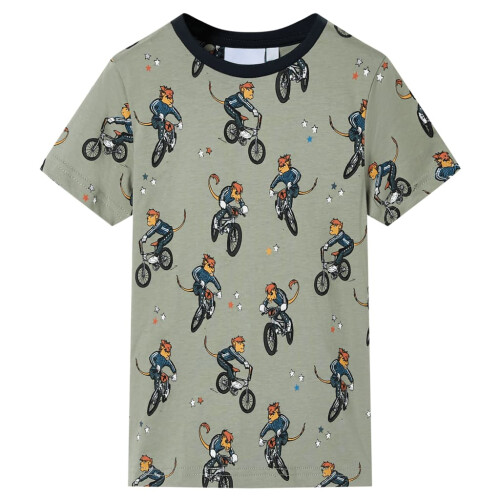 Kids' Pyjamas with Short Sleeves Light Khaki 104 1