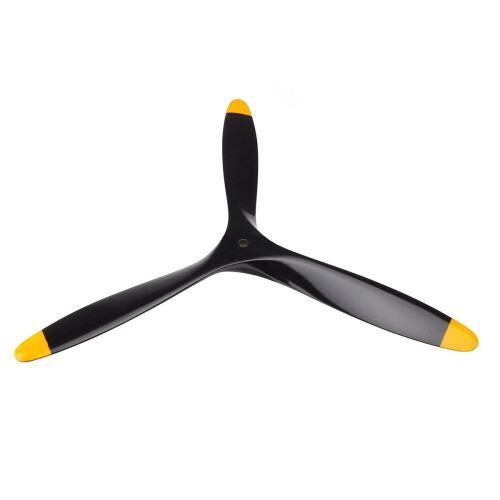 RC Airplane Propeller 17x10 Beech Wood 3 Blade CW Rotation Balanced Thrust Durable Replacement 1