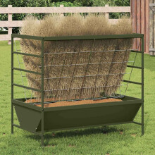 Berkfield Livestock Feeder Olive Green 100 x 60 x 90 cm Cold-Rolled Steel