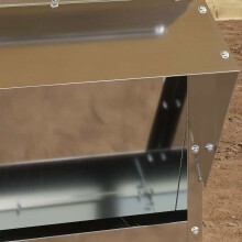 Berkfield Chicken Feeder Silver 40.5 x 45 x 41 cm Galvanised Steel