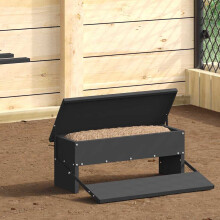 Berkfield Chicken Treadle Feeder Black 48.5 x 39.5 x 19 cm