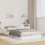 Berkfield Bed Frame White 90 x 220 cm Solid Pine Wood 1