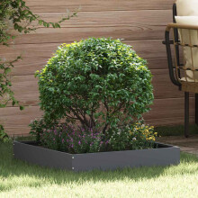 Berkfield Lawn Edging 6 pcs Anthracite 60 x 60 x 13 cm Steel