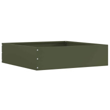 Berkfield Lawn Edging Olive green 50 x 50 x 13 cm Steel
