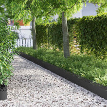 Berkfield Lawn Edgings 20 pcs Black 103 x 0.05 x 22 cm Steel