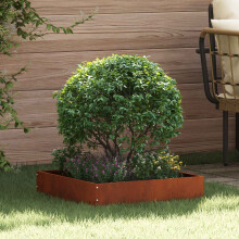 Berkfield Lawn Edging 6 pcs Rusty 50 x 50 x 13 cm Weathering Steel