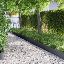 Berkfield Lawn Edgings 20 pcs Anthracite 103 x 0.05 x 22 cm Steel