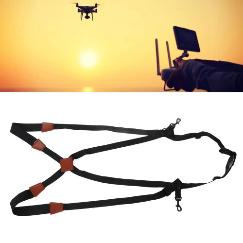 RC Transmitter Lanyard with Adjustable Ergonomic Shoulder Support, AntiDrop Nylon Drone Controller Strap for Adults 2