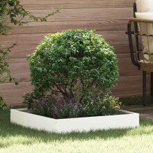 Berkfield Lawn Edging 6 pcs White 60 x 60 x 13 cm Steel