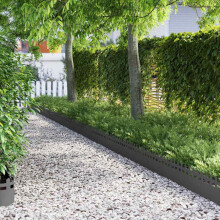 Berkfield Lawn Edgings 10 pcs Black 103 x 0.05 x 22 cm Steel