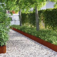 Berkfield Lawn Edgings 30 pcs Rusty 103 x 0.05 x 22 cm Weathering Steel