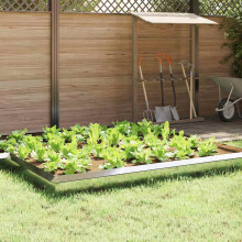 Berkfield Snail Fence 4 pcs Silver 100 x 3.5 x 25 cm Galvanised Steel
