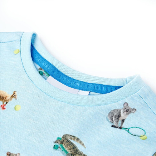 Kids' T-shirt Light Blue Melange 116 2