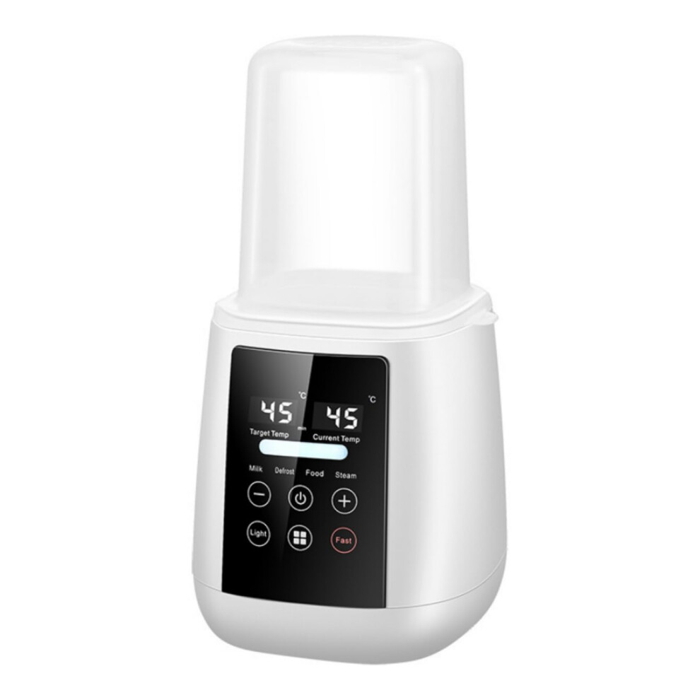 Baby Bottle Warmer with Adjustable Temperature Control for Breast Milk and Even Heat Distribution, White