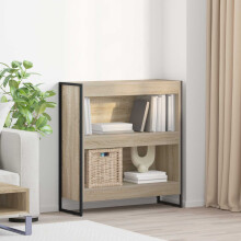 Berkfield Book Cabinet Sonoma 80 x 30 x 86.5 cm Engineered Wood