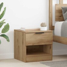 Berkfield Bed Cabinet 2 pcs Artisan Oak 40 x 39 x 40cm Engineered Wood