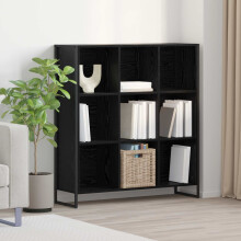Berkfield Book Cabinet Black Oak 99.5 x 30 x 108.5 cm Engineered Wood