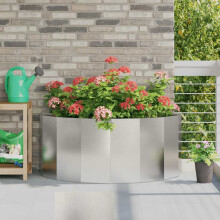 Berkfield Planter Silver 120 x 60 x 50 cm Stainless Steel