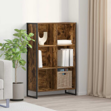 Berkfield Book Cabinet Smoke Oak 99.5 x 30 x 108.5 cm Engineered Wood