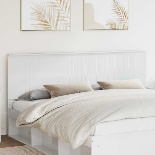 Berkfield Headboard with Headboard Gloss White 200 cm Engineered wood