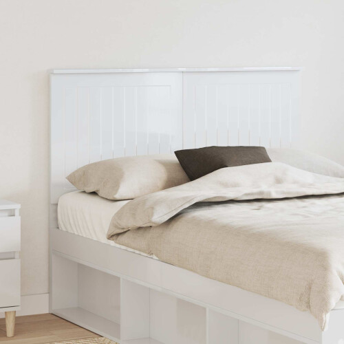 Berkfield Headboard with Headboard Gloss White 120 cm Engineered wood