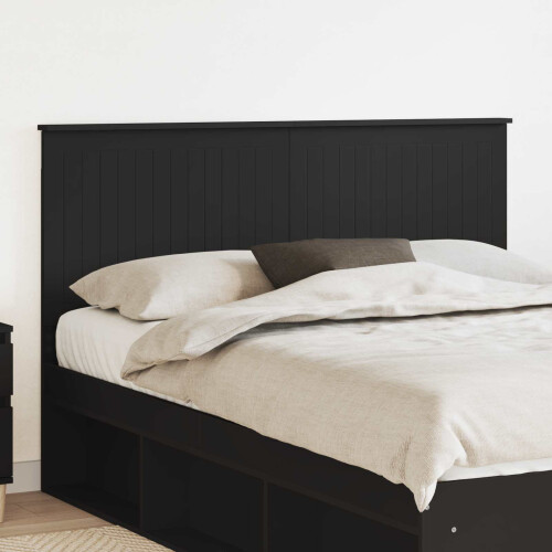 Berkfield Headboard with Headboard Black Oak 150 cm Engineered wood
