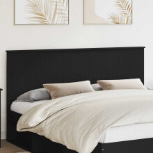 Berkfield Headboard with Headboard Black Oak 180 cm Engineered wood
