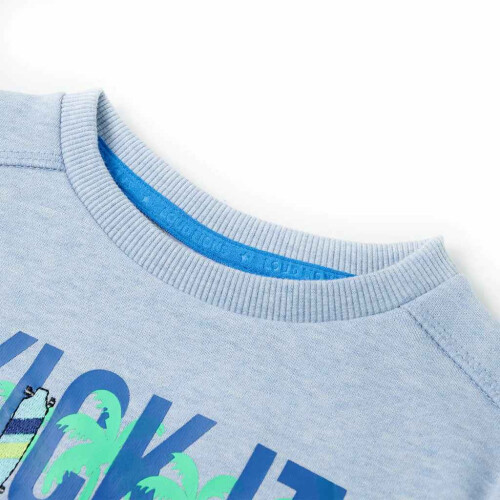 Kids' Sweatshirt Soft Blue Melange 104 2