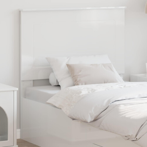Berkfield Headboard Gloss White 100 cm Engineered Wood