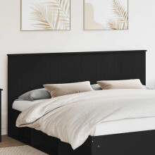 Berkfield Headboard with Headboard Black Oak 200 cm Engineered wood