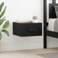 Berkfield Bedside Cabinet Black oak 35 x 35 x 20 cm Engineered wood