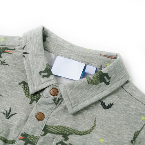Kids' Shirt Light Khaki Melange 128 2