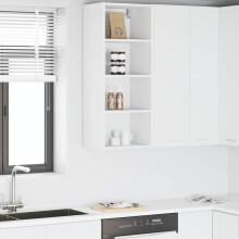 Berkfield Hanging Cabinet White 40 x 29.5 x 100 cm Engineered Wood