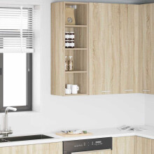 Berkfield Hanging Cabinet Sonoma Oak 30 x 29.5 x 100 cm Engineered Wood