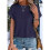 Womens Short Sleeve Tops Navy XL 4