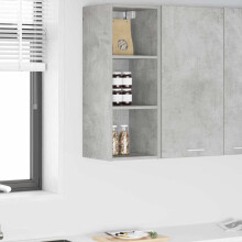 Berkfield Hanging Cabinet Concrete Grey 30 x 29.5 x 80 cm Engineered Wood