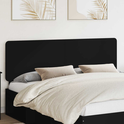 Berkfield Headboard Black Oak Engineered wood