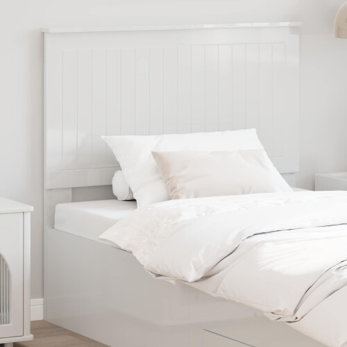Berkfield Headboard with Headboard Gloss White 100 cm Engineered wood