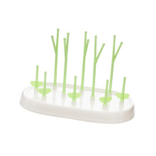 Green Baby Bottle Drying Rack 30x20x20cm SpaceSaving Countertop Organizer Tree Shape Holder