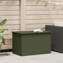 Berkfield Outdoor Storage Box Olive Green 80 x 50.5 x 50 cm Steel
