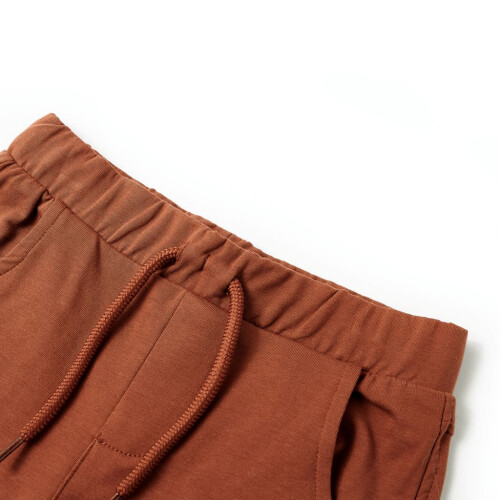 Kids' Shorts with Drawstring Brown 128 2