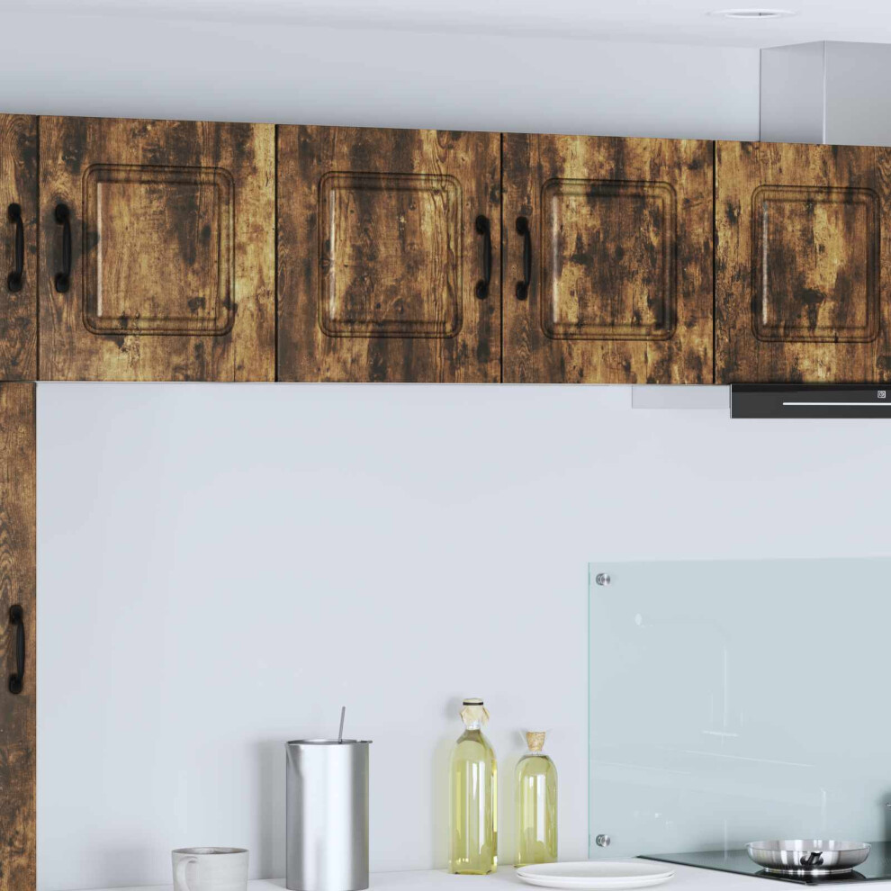 Berkfield Dishwasher Panel With Storage Kalmar Smoked Oak 80 X 31 X 40 Cm 3044789489691