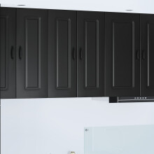 Berkfield Dishwasher Panel Kalmar Black 30 x 31 x 80 cm Engineered Wood