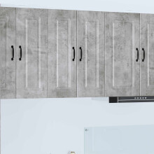 Berkfield Dishwasher Panel Kalmar 2 pcs Concrete Grey 30 x 31 x 80 cm