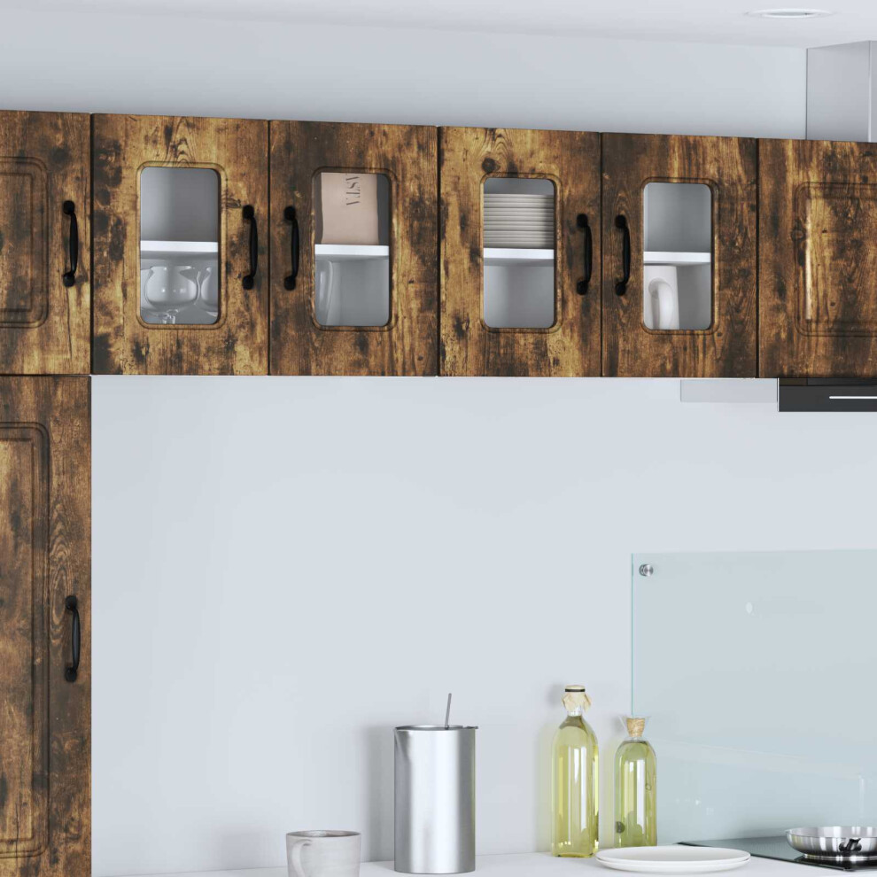 Berkfield Dishwasher Panel With Storage Kalmar Smoked Oak 60 X 31 X 40 Cm 4039370997111