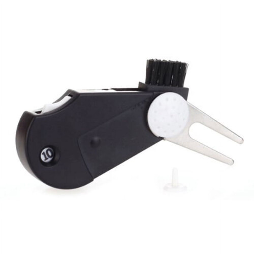 Golf score counter with ball marker brush and divot tool 2